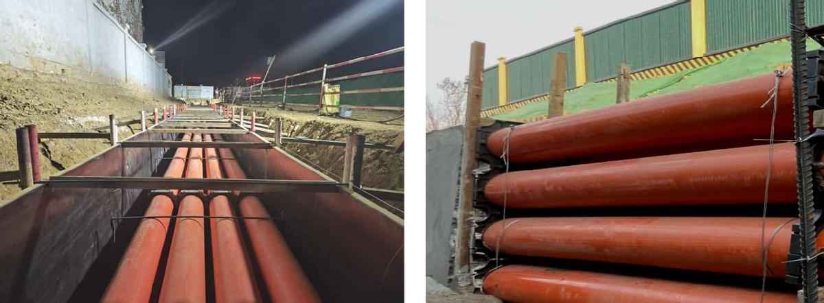 电力排管回填材料 电力排管施工工艺——混凝土包封的多层管道施工